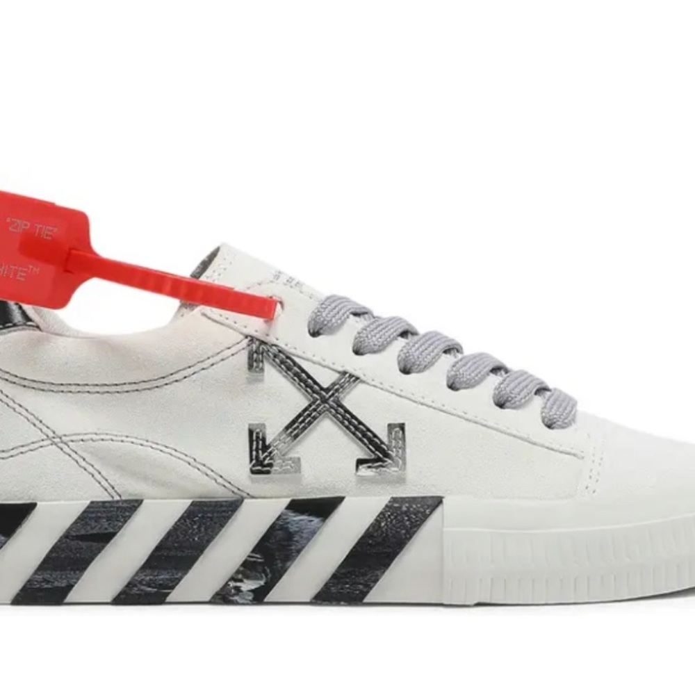 Off-White Wmns Vulc Sneaker in the 'White Red' colorway